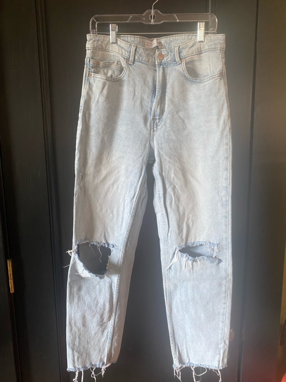 Stradivarius Light Blue Mom Slim Jeans